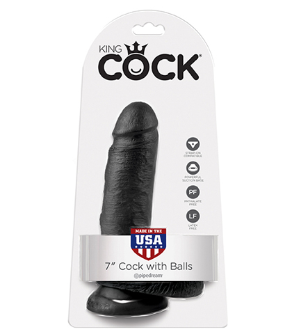 Crni dildo-king cock 7 incha