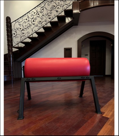 Bondage padded barrel horse