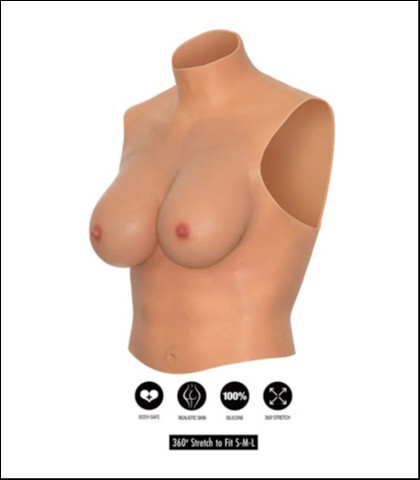 Vestacke grudi wearable breasts shirt with d cup