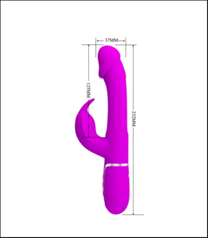 Silikonski vibrator sa dvostrukim jezickom u roze boji