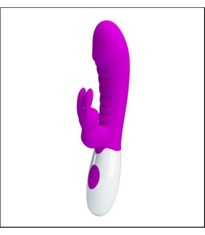 Silikonski roze vibrator - naughty bunny