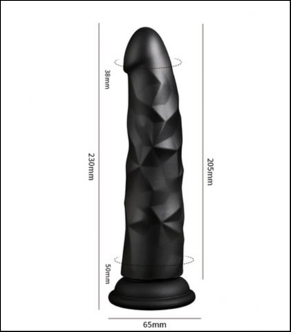 Crni silikonski dildo