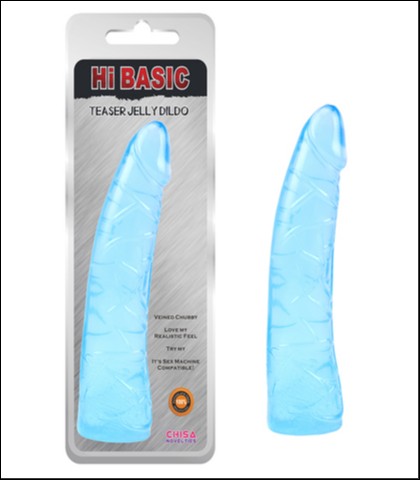 Plavi dildo - 19cm + lubrikant