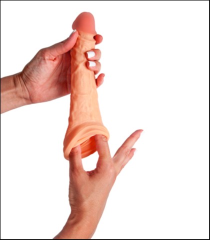 Realistična navlaka za penis 21.5cm