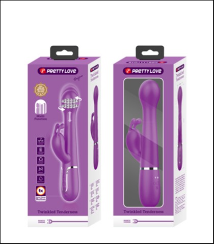 SILIKONSKI VIBRATOR SA POMERANJEM I ROTACIJOM U LJUBICASTOJ BOJI