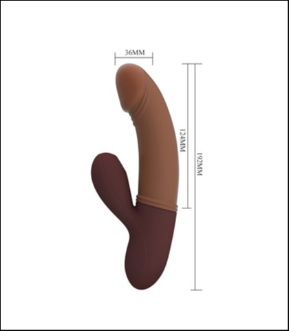 Vibrator sa klitoralnom vakuum stimulacijom u braon boji - kane