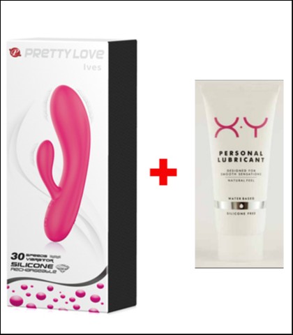 VIBRATOR ZA G TACKU I KLITORIS + LUBRIKANT