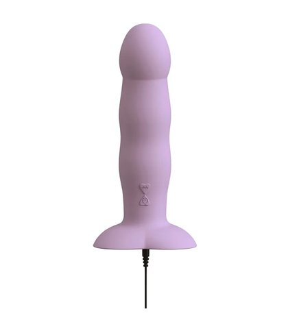 Silikonski vibro dildo heart guy purple