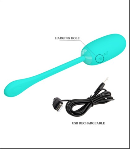 Mekano silikonsko vibro jaje - tirkizna boja