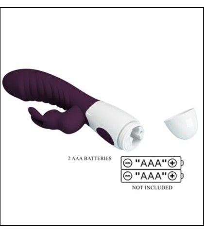 Silikonski ljubicasti vibrator - naughty bunny