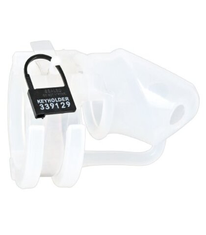 Silikonski kavez za penis - bela boja