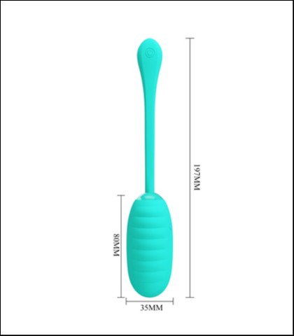 Mekano silikonsko vibro jaje - tirkizna boja