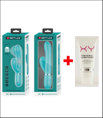 VIBRATOR ZA STIMULACIJU G TACKE U TIRKIZNOJ BOJI + LUBRIKANT