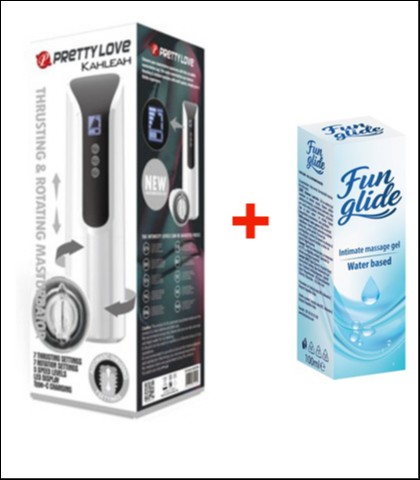 AUTOMATSKI MASTURBATOR KAHLEAH + FUN GLIDE VAGINAL 100ML