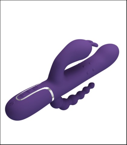 Silikonski vibrator sa trostrukom stimulacijom