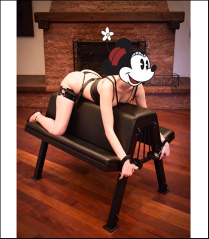 Padded spanking bench