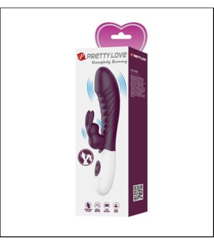 SILIKONSKI LJUBICASTI VIBRATOR - NAUGHTY BUNNY