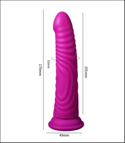 Silikonski dildo bez testisa u ljubicastoj boji