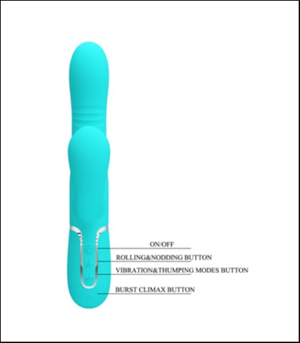 Vibrator za stimulaciju g tacke u tirkiznoj boji