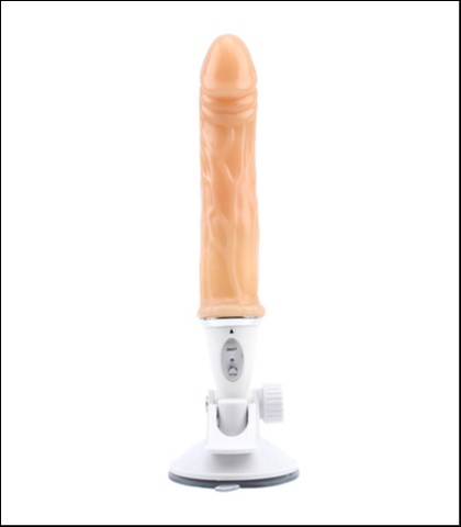 Vibro dildo sa podesivim postoljem - 18cm