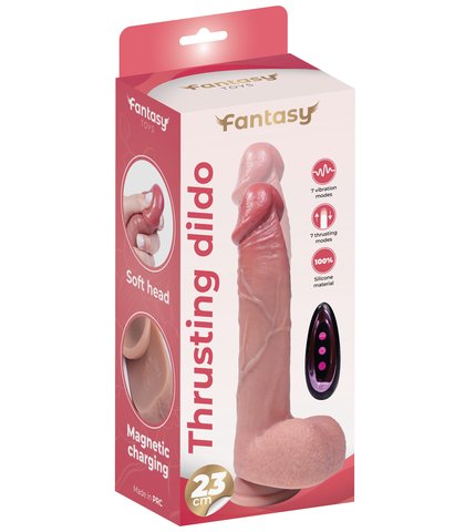 SILIKONSKI DILDO SA POMERANJEM 23CM