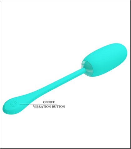 Mekano silikonsko vibro jaje - tirkizna boja