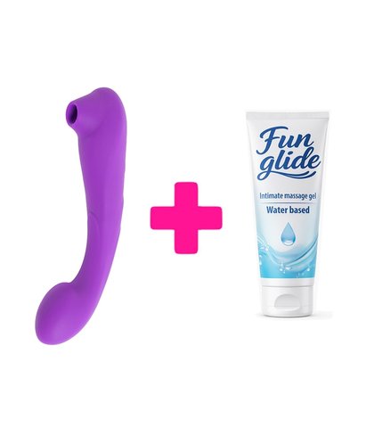 DUPLI VIBRATOR ASTRAEUS + FUN GLIDE VAGINAL 100ML
