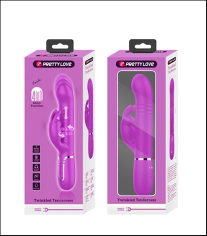 SILIKONSKI VIBRATOR SA ROTIRAJUCIM KUGLICAMA I ZEKOM U ROZE BOJI