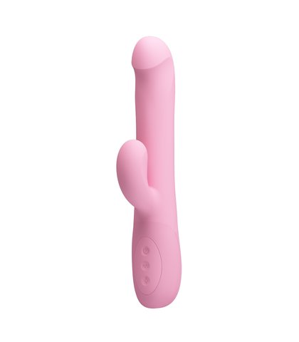 Rotirajuci vibrator sa dodatkom za klitoris