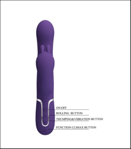 Silikonski vibrator sa trostrukom stimulacijom
